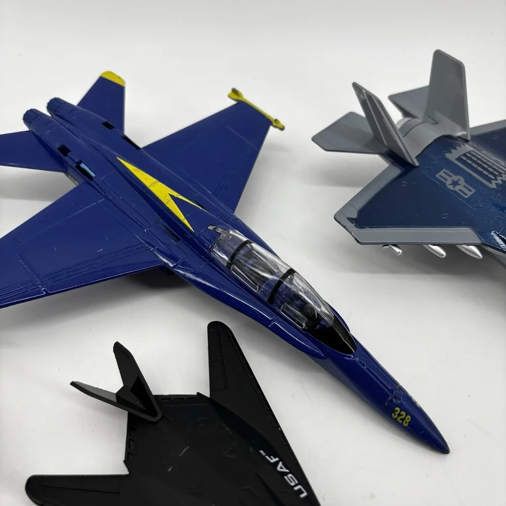 Vtg Mixed Brand Lot Of Diecast Toy Military Airplane Jets Airforce Planes